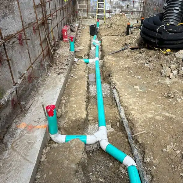 Main sewer & Main water line 6 a pipe in the ground